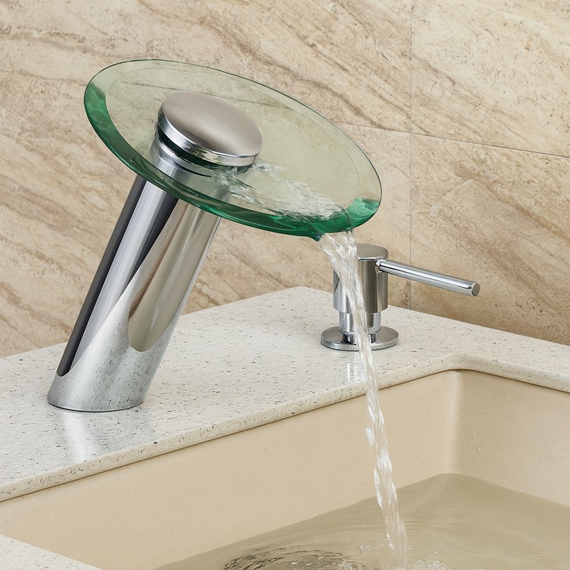   
Fontana Chrome Waterfall Automatic Motion Sensor Faucet & Manual Soap Dispenser